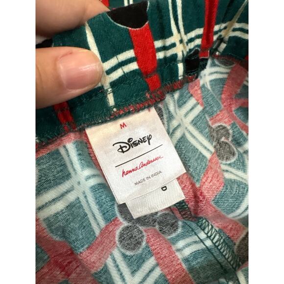 Adult Disney Mickey Mouse Holiday Flannel Pajama Top and Bottoms Medium - Picture 7 of 7